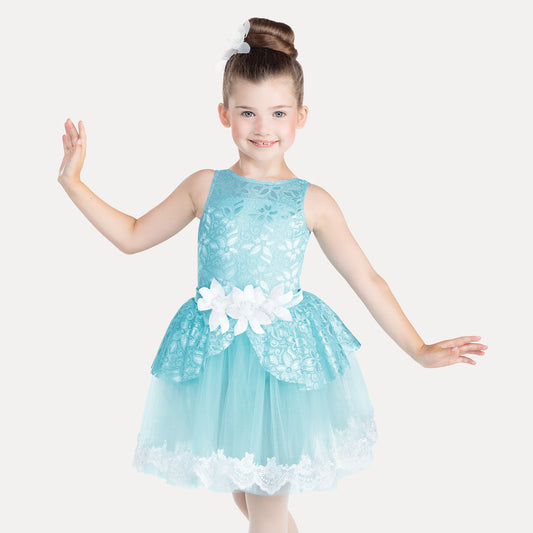 Pre-Owned Costume Revolution  RC21685 Small Child Blue  Dress Ballet  Rhinestones