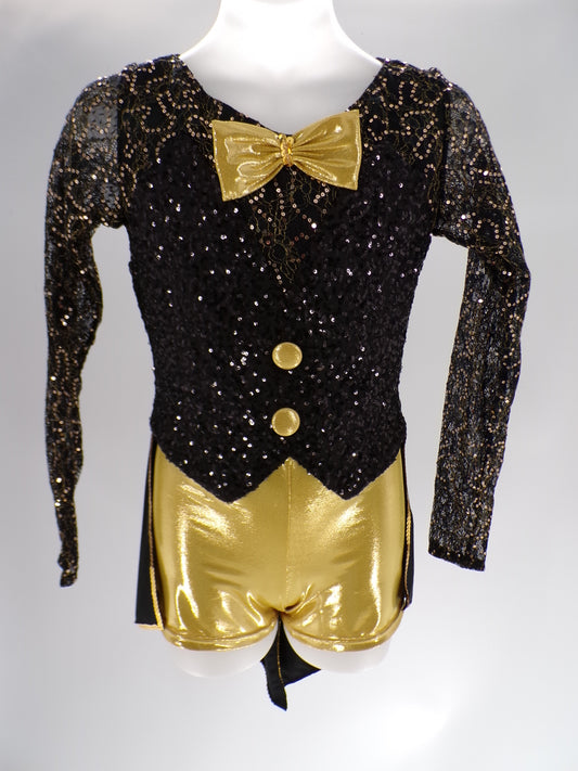 Pre-Owned Costume Curtain Call  J5264 XL Child Gold  Jazz