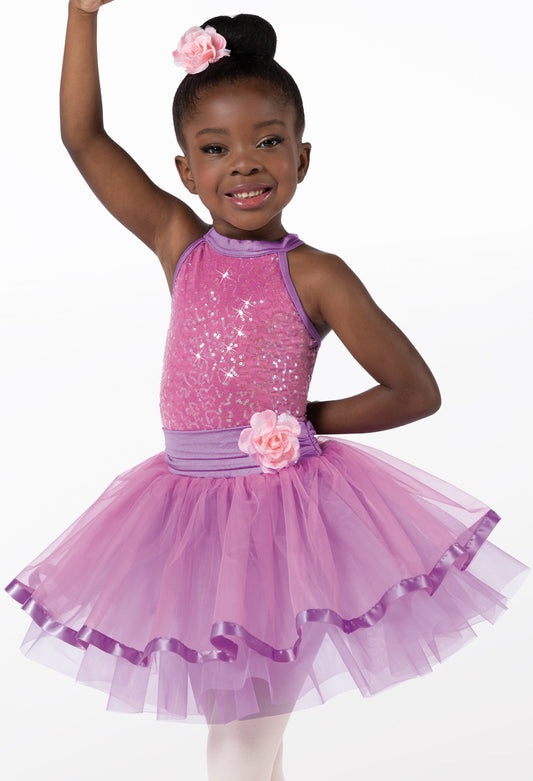 Pre-Owned Costume Weissman  14226 XS Child Pink  Ballet Sequin