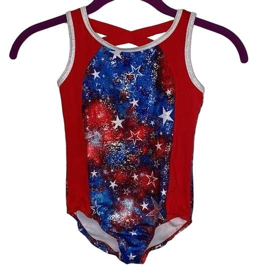 Pre-Owned Leotard Danskin Now Small Child Patriotic Gymnastics