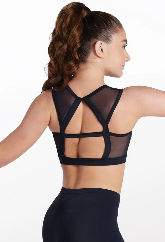 Pre-Owned Sports Bra Weissman MT11745 Small Child Black Jazz Mesh Hip Hop