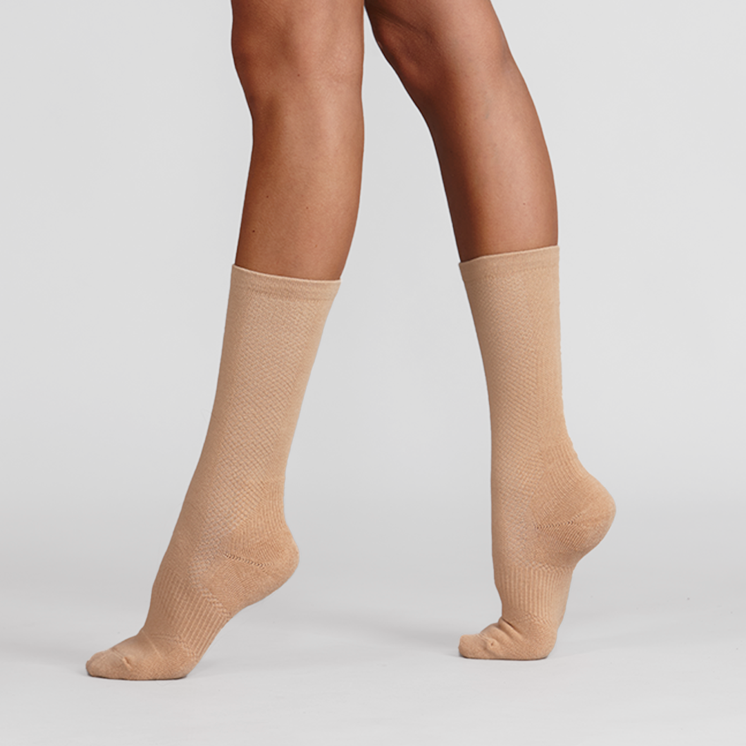 NEW Dance Turning Compression Socks by Silky Black or Beige with Grips