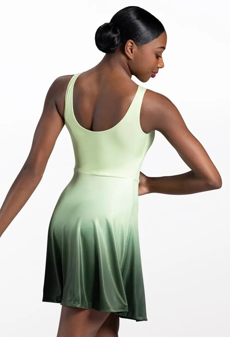 Pre-Owned Costume Medium Adult White Balera PL12678 Lyrical Contemporary Ballet Ombre Transition