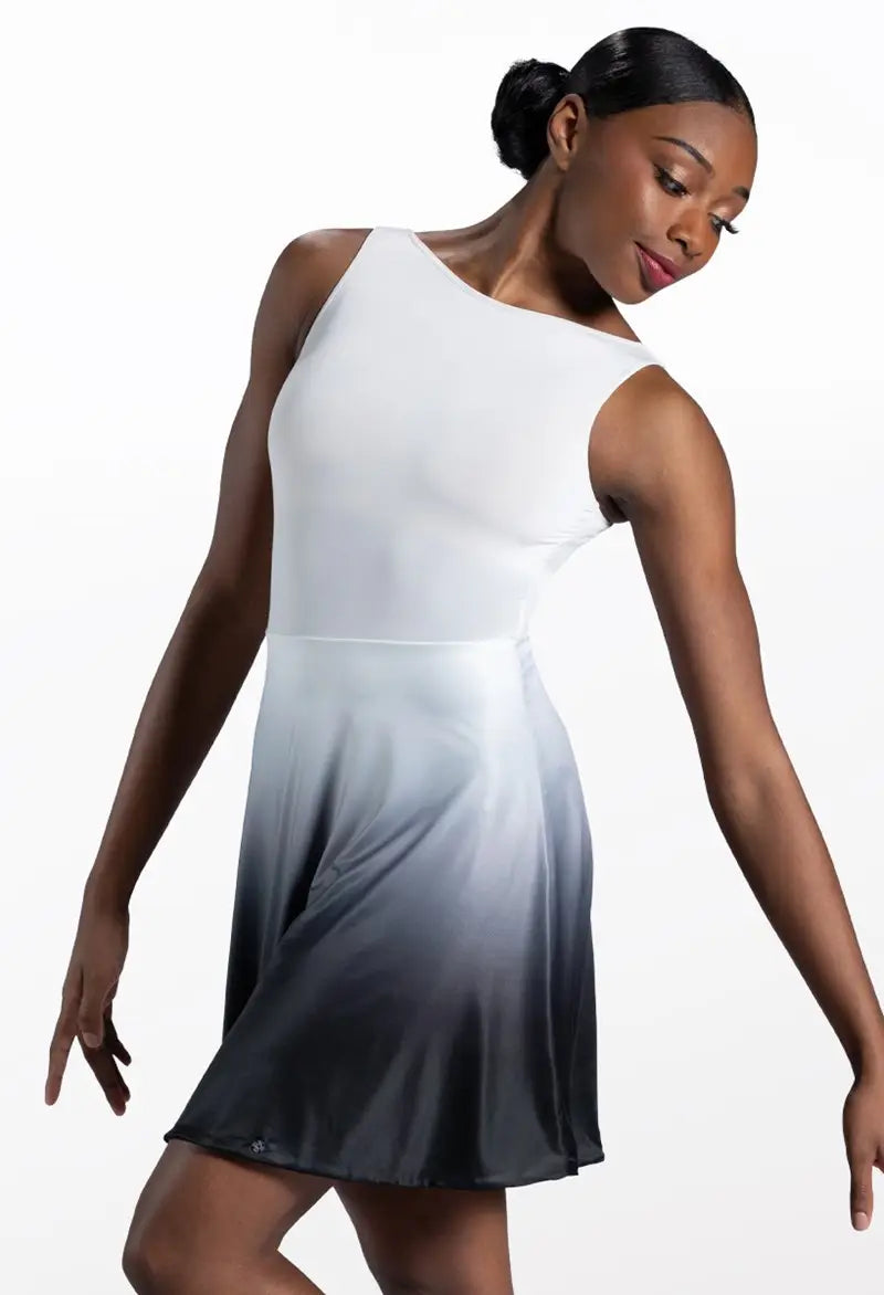 Pre-Owned Costume Medium Adult White Balera PL12678 Lyrical Contemporary Ballet Ombre Transition