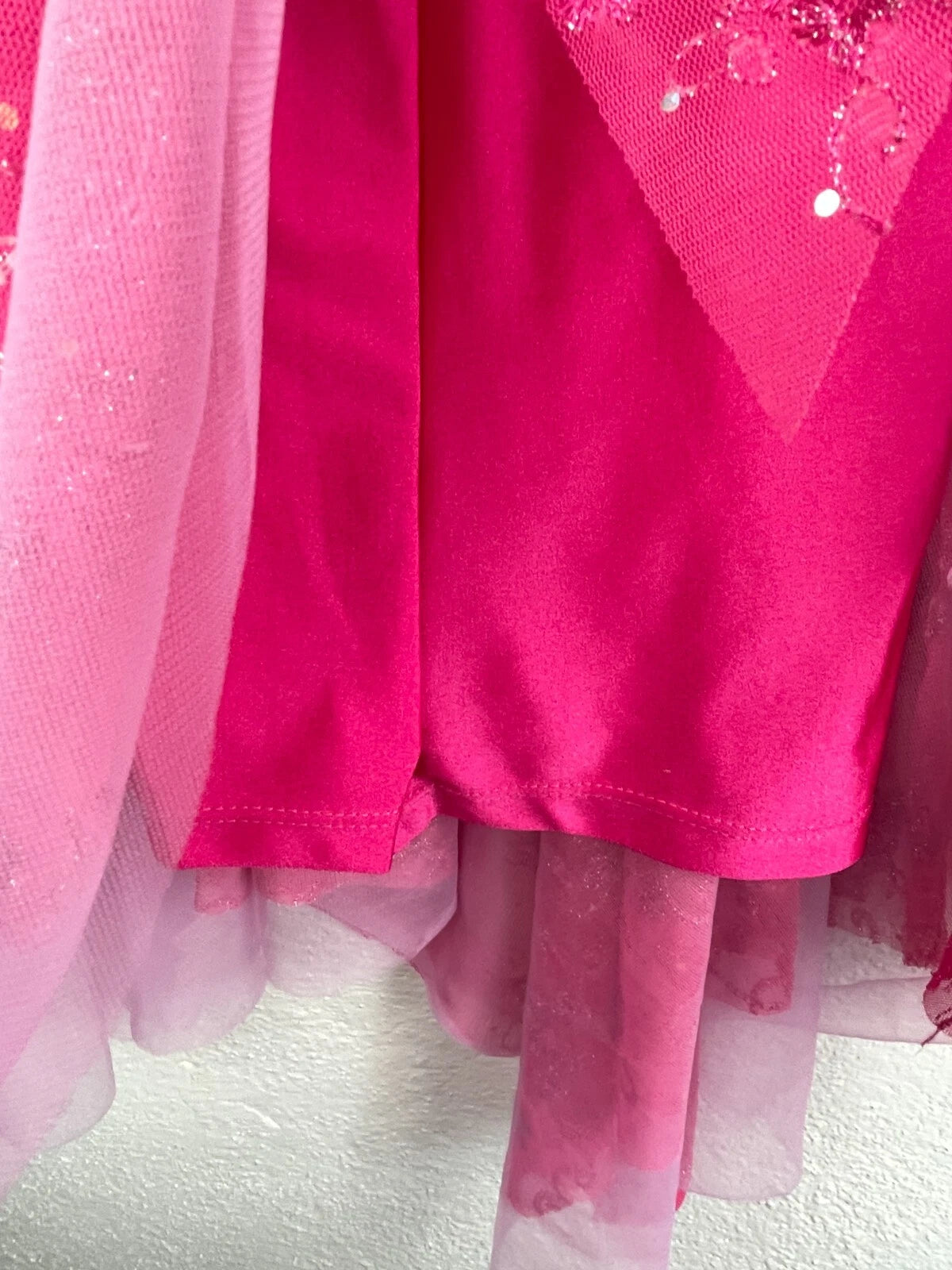 Pre-Owned Costume Large Child Pink Revolution 0250 Lyrical Jazz Contemporary Lace Sparkle Dress