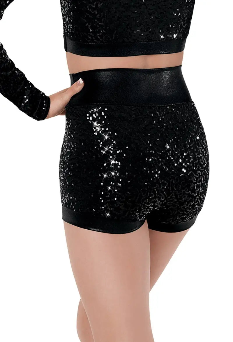 Pre-Owned Costume Shorts Large Adult Red Balera SQ8252 Sequin Jazz Tap