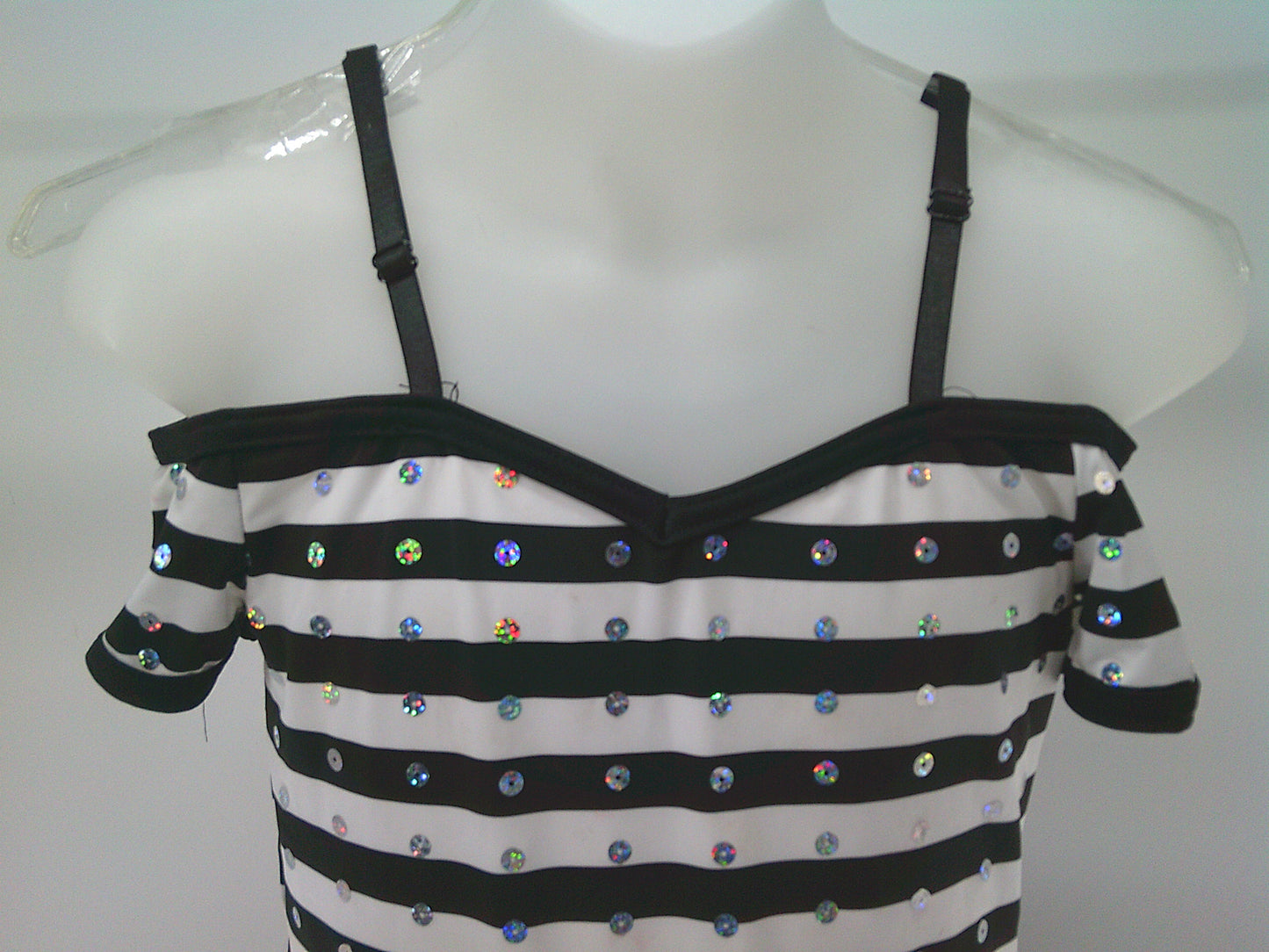 Pre-Owned Costume Costume Gallery   Large Child Red Stripes Jazz Sequin Jailhouse Rock