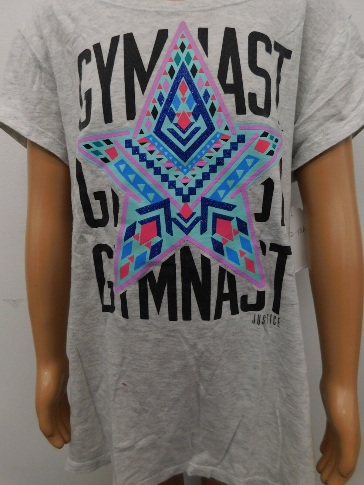 Pre-Owned T-Shirt Justice   Large Child Lavender  Gymnastics