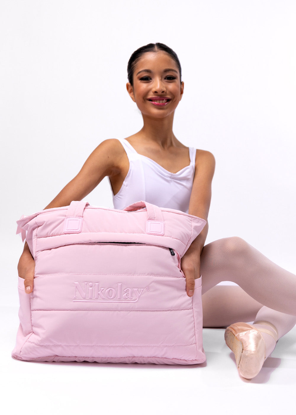 New Medium Tote with Zipper Nikolay Pink or Black