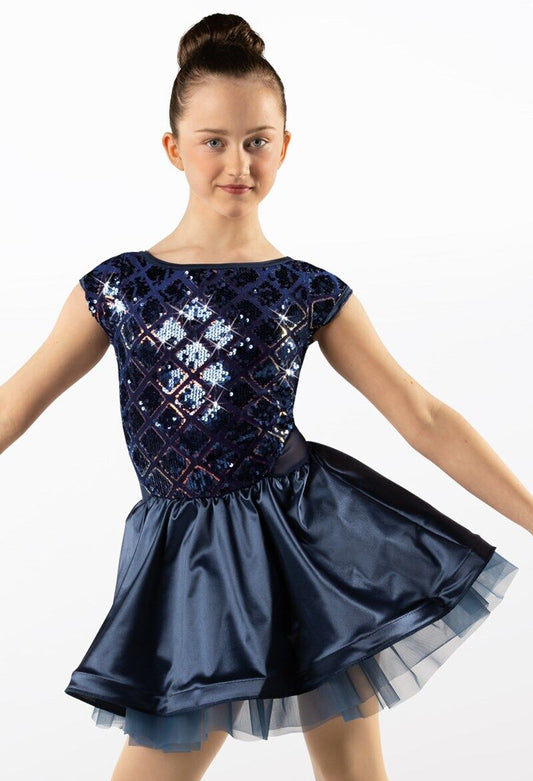 Pre-Owned Costume Weissman  11551 XXL Child Blue Dress Jazz Sequin
