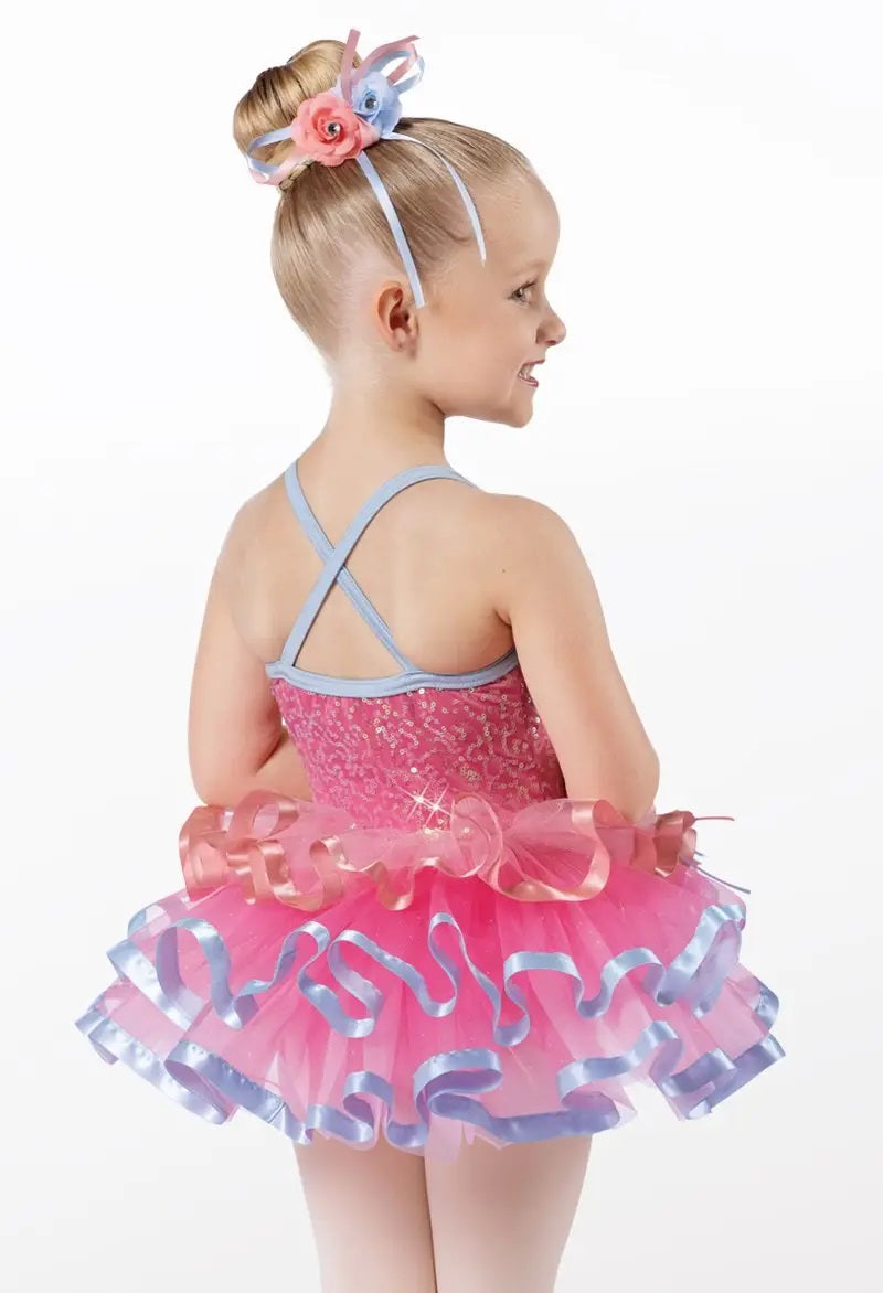 Pre-Owned Costume Weissman  13712 Int Child Pink Tutu Ballet  Sequin