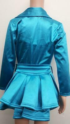 Pre-Owned Costume Curtain Call  J5022 Large Child Turquoise  Jazz