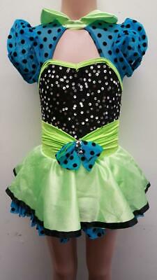Pre-Owned Costume Gallery  18636 Small Child Green Dress Jazz Sequin