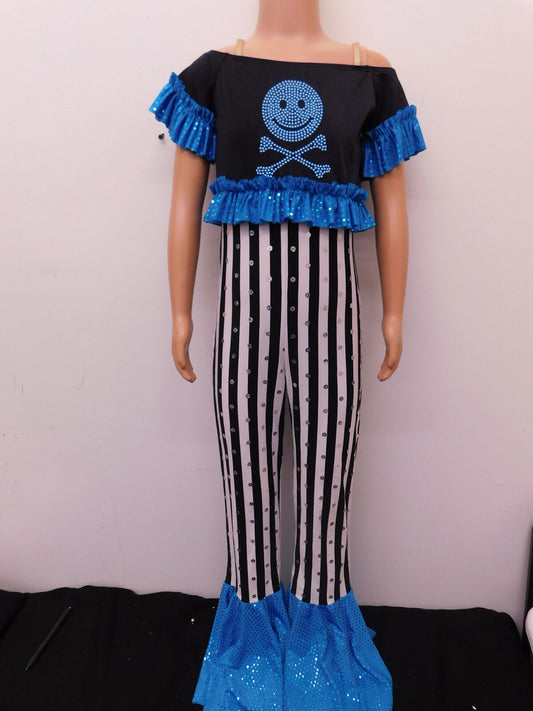 Pre-Owned Costume Dansco   Medium Child Turquoise  Jazz
