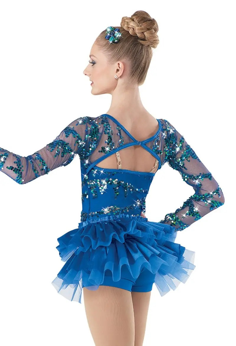 Pre-Owned Costume Weissman  7907 Int Child Red Dress Jazz Sequin