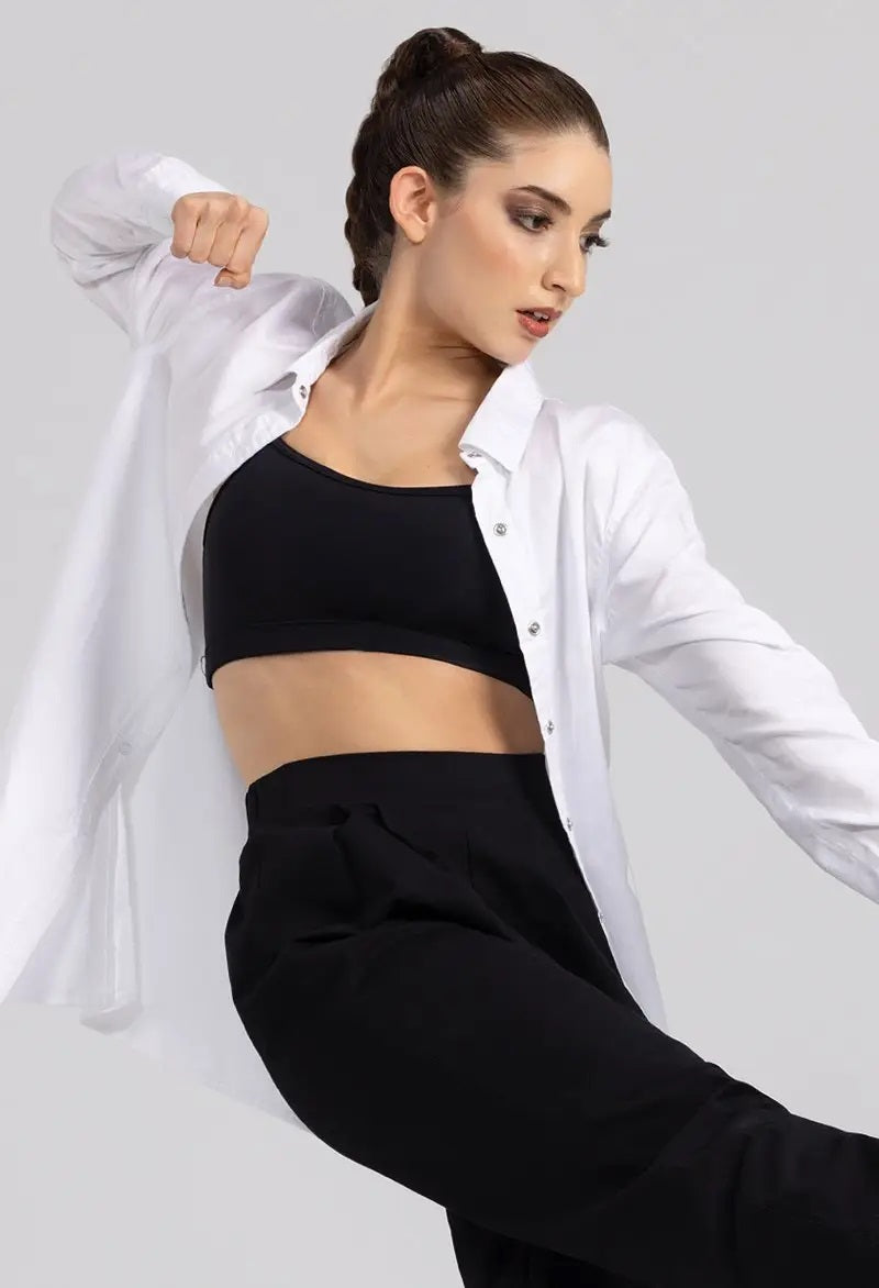 New Costume Shirt Weissman AH9878 Adult Sizes  Black Button Up Contemporary