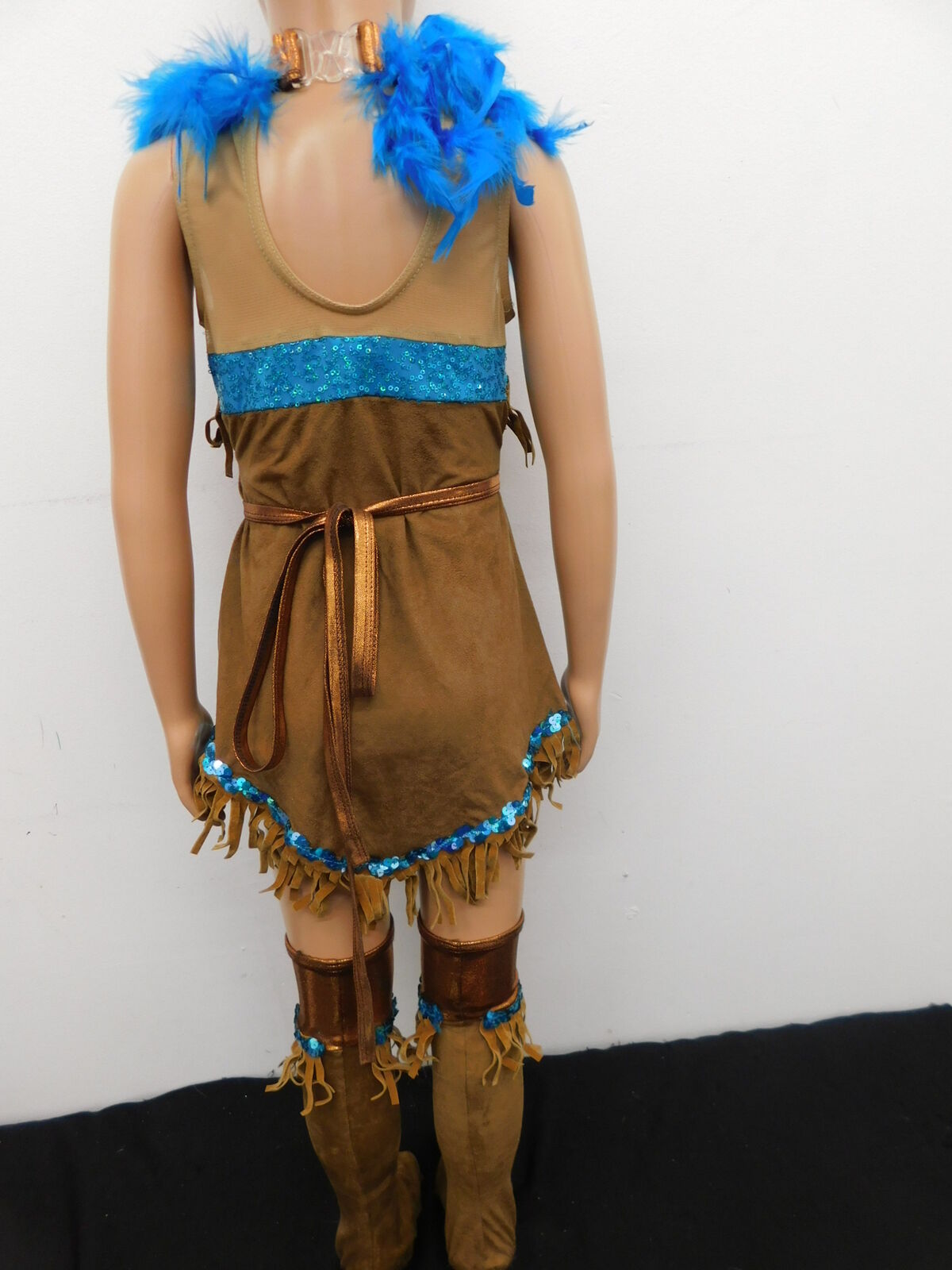 Pre-Owned Costume AWCT  15788 Small Child Brown Blue  Indian Jazz Pocahontas