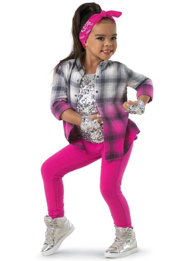 Pre-Owned Costume Weissman  10723 Small Adult Pink Jeggings Shirt Hip Hop Tap