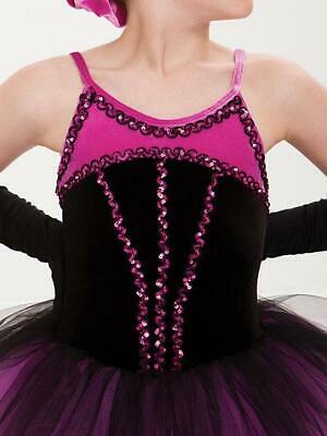 Pre-Owned Costume Large Child Pink Revolution 0118 Jazz Ballet Tutu Velvet Sequin