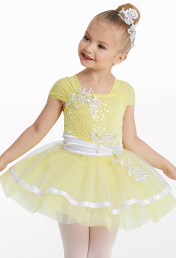 Pre-Owned Costume Weissman  11981 XS Child Yellow Tutu Ballet Sequin