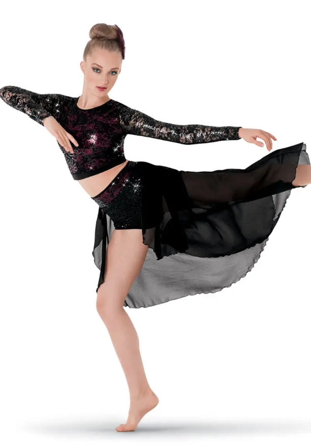 Pre-Owned Costume Skirt Weissman  8750 Medium Adult Pink  Contemporary  Sequin