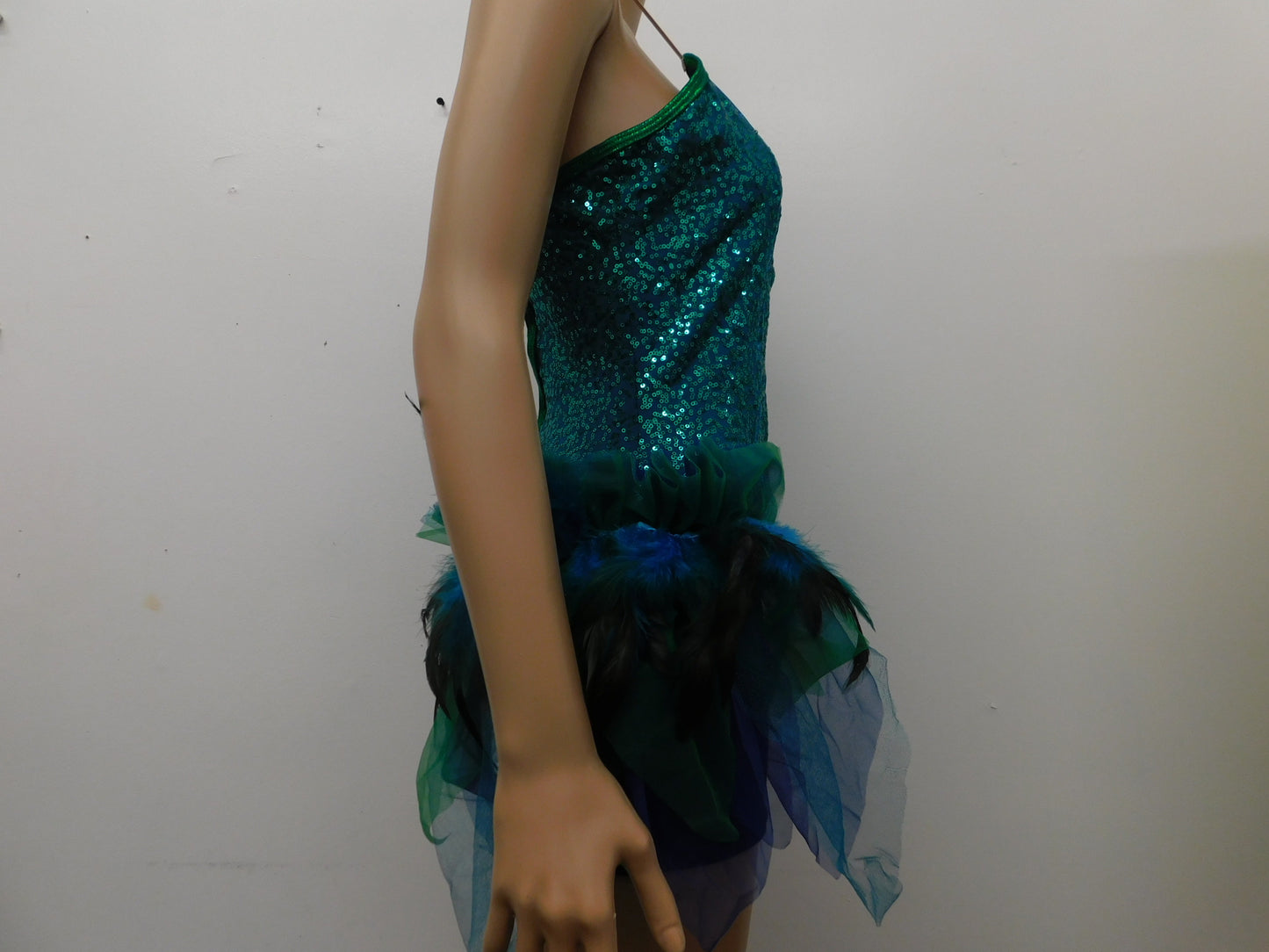 Pre-Owned Costume Curtain Call  J4776 Medium Adult Turquoise-Teal  Jazz