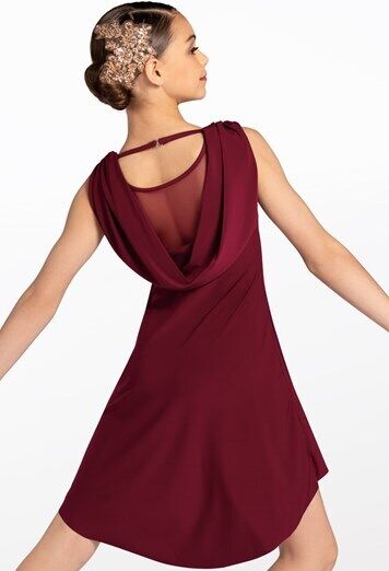 Pre-Owned Costume Weissman  12886 Medium Adult Burgundy Dress Lyrical  Sequin