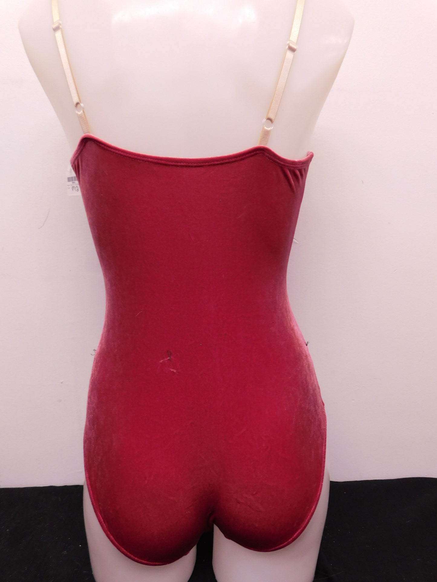 Pre-Owned Leotard Medium Adult Red Velvet Curtain Call Ballet Tap Jazz