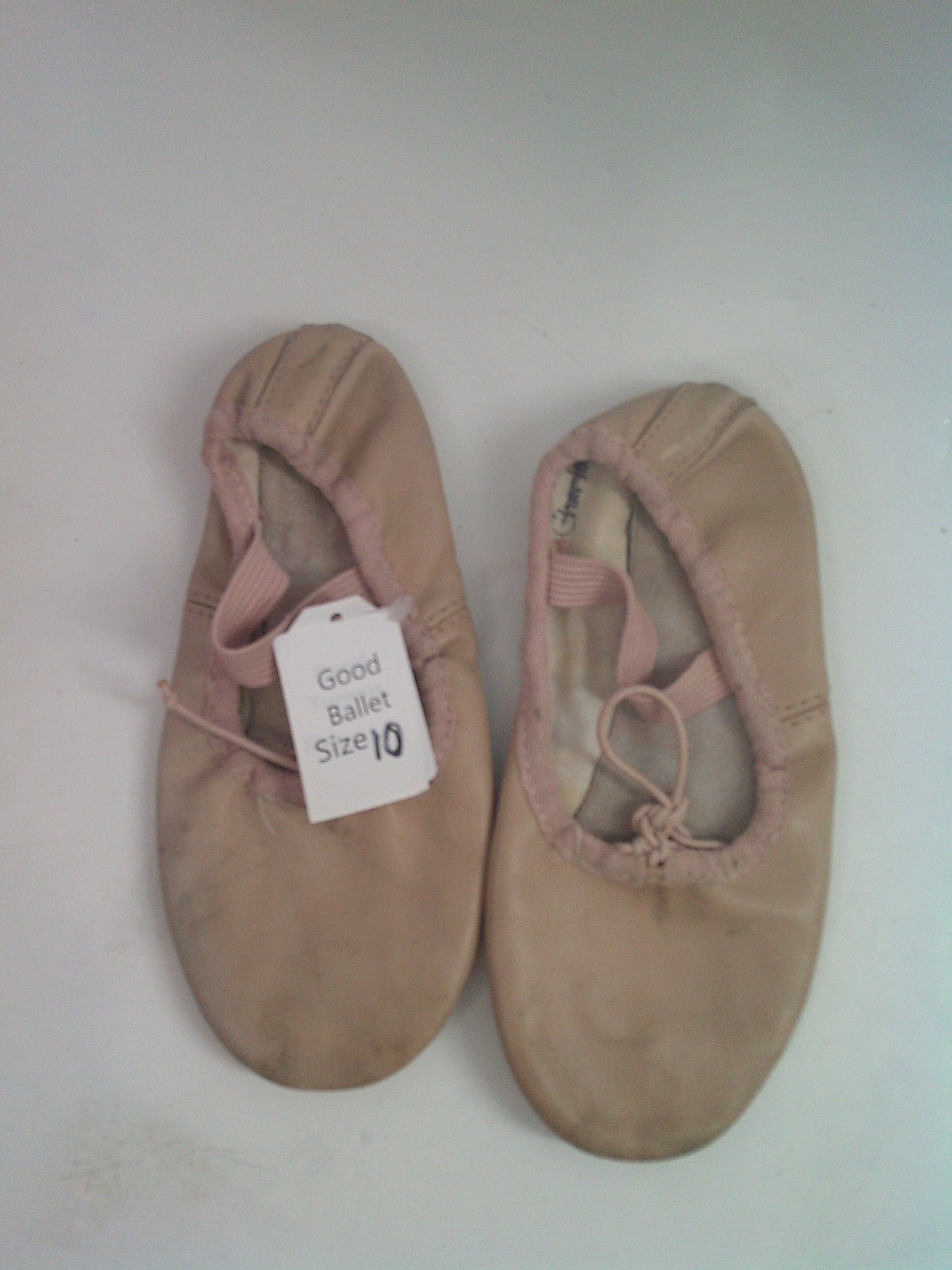 Pre-Owned Ballet Shoes Dance Class Toddler 10M  Leather Single Strap Full Sole