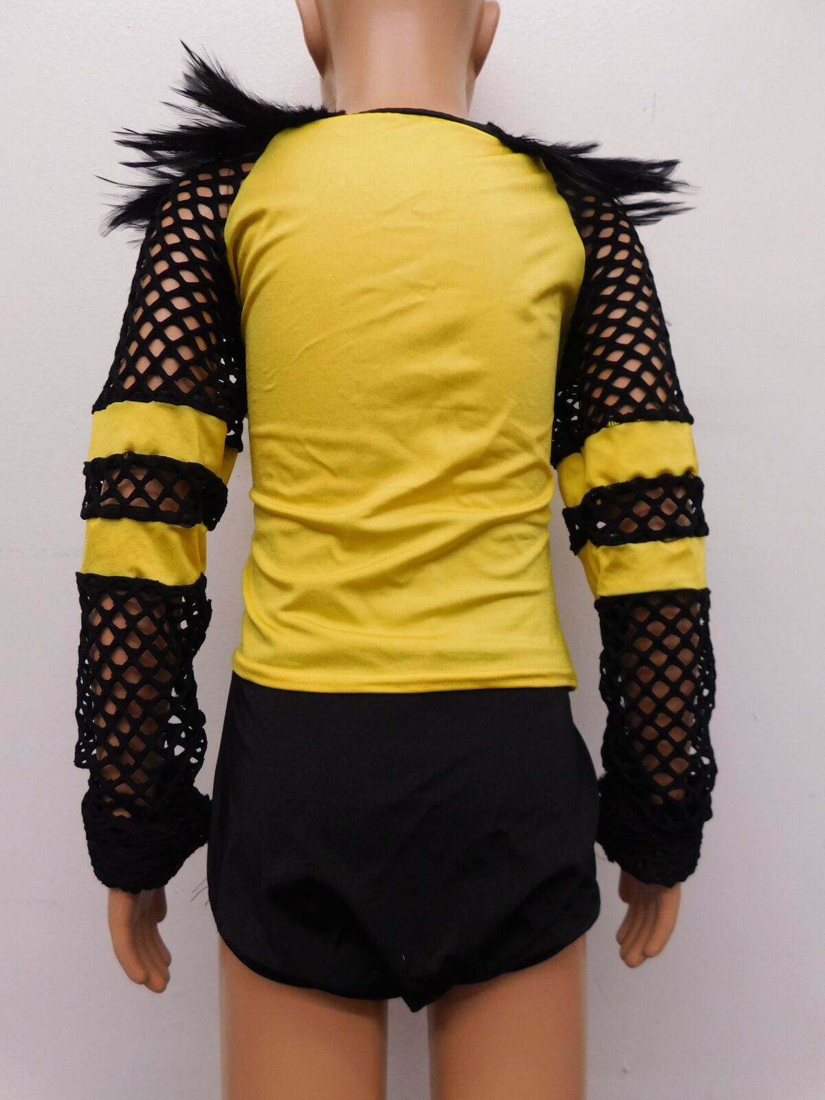 Pre-Owned Costume Kelle   Small Adult Yellow 2Pc Feather Hip Hop Jazz