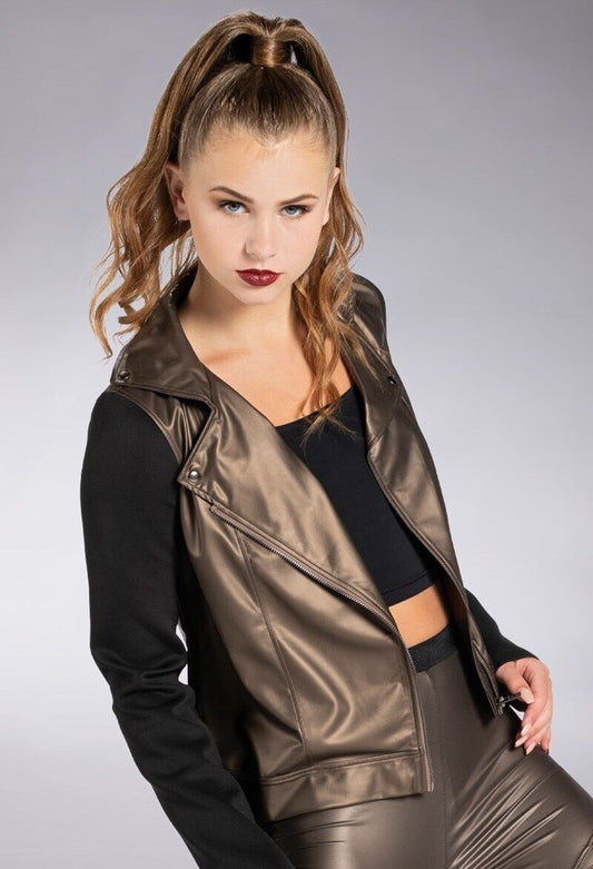 Pre-Owned Jacket Weissman  NV12410 Medium Adult Mocha  Hip Hop Jazz Tap