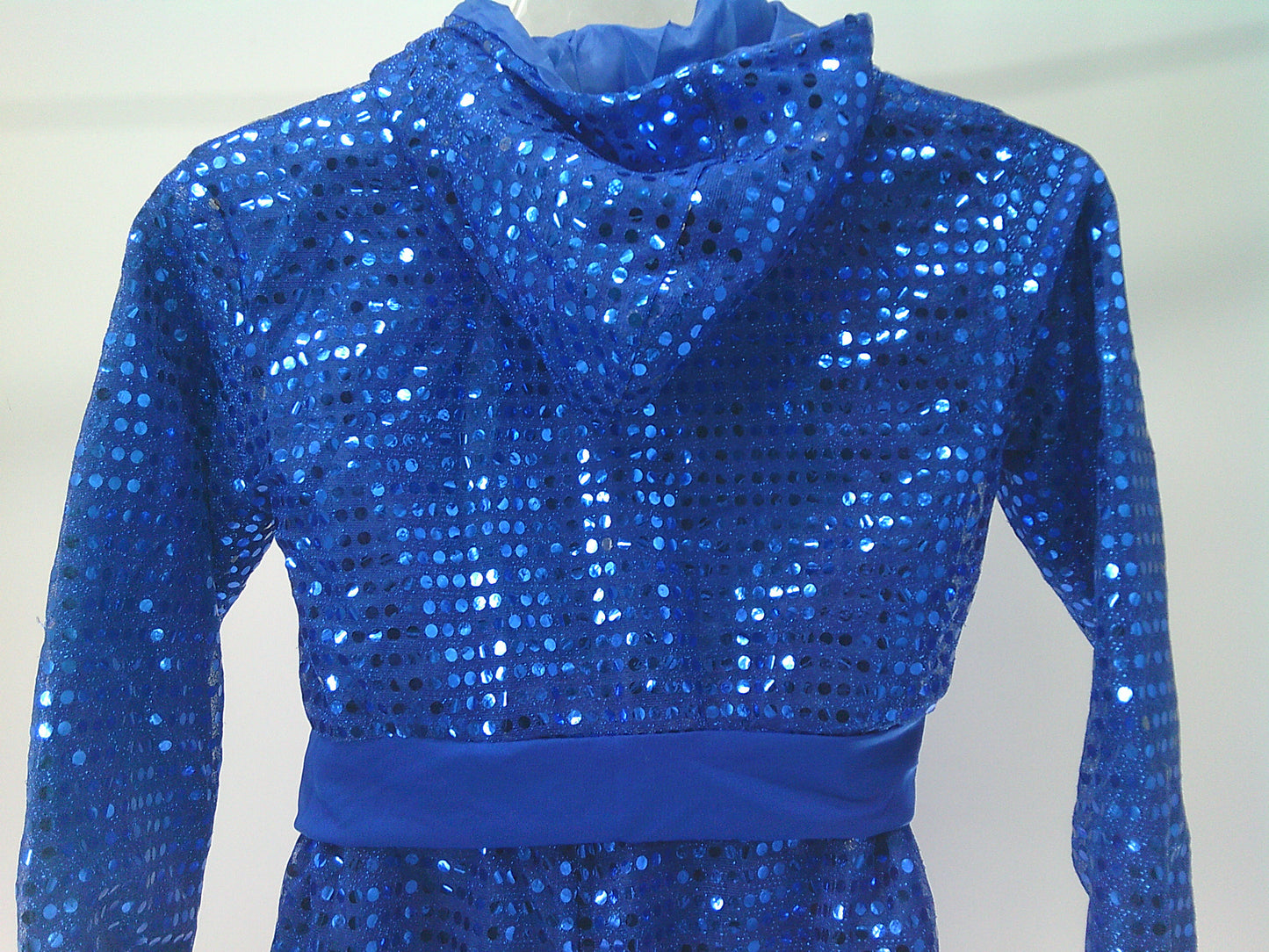 Pre-Owned Costume Unknown   Large Child Blue Hoodie Jazz Tap Sequins