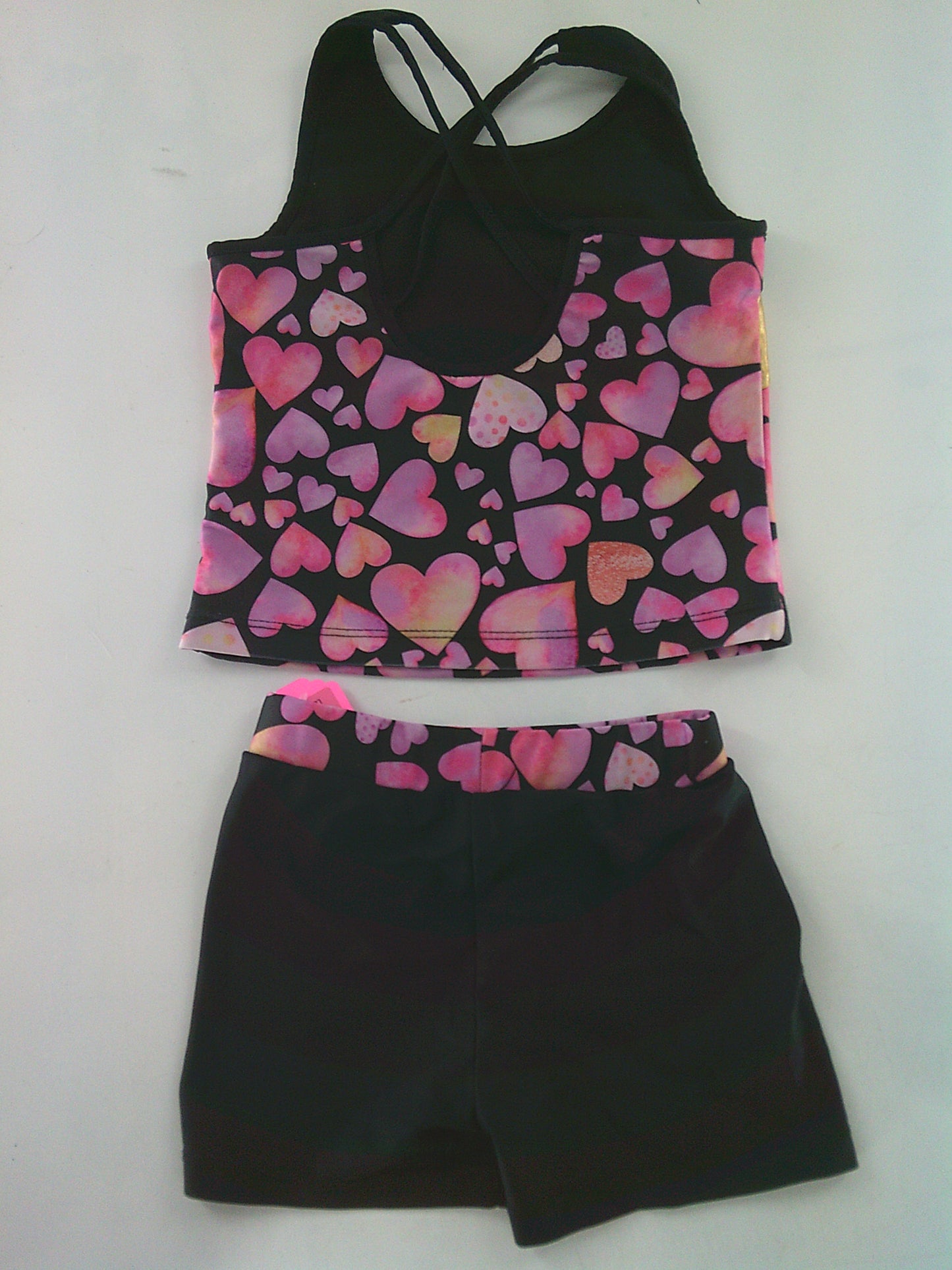 Pre-Owned Set Shorts Top iEFiEL   XS Child  Pink  Jazz Cheer