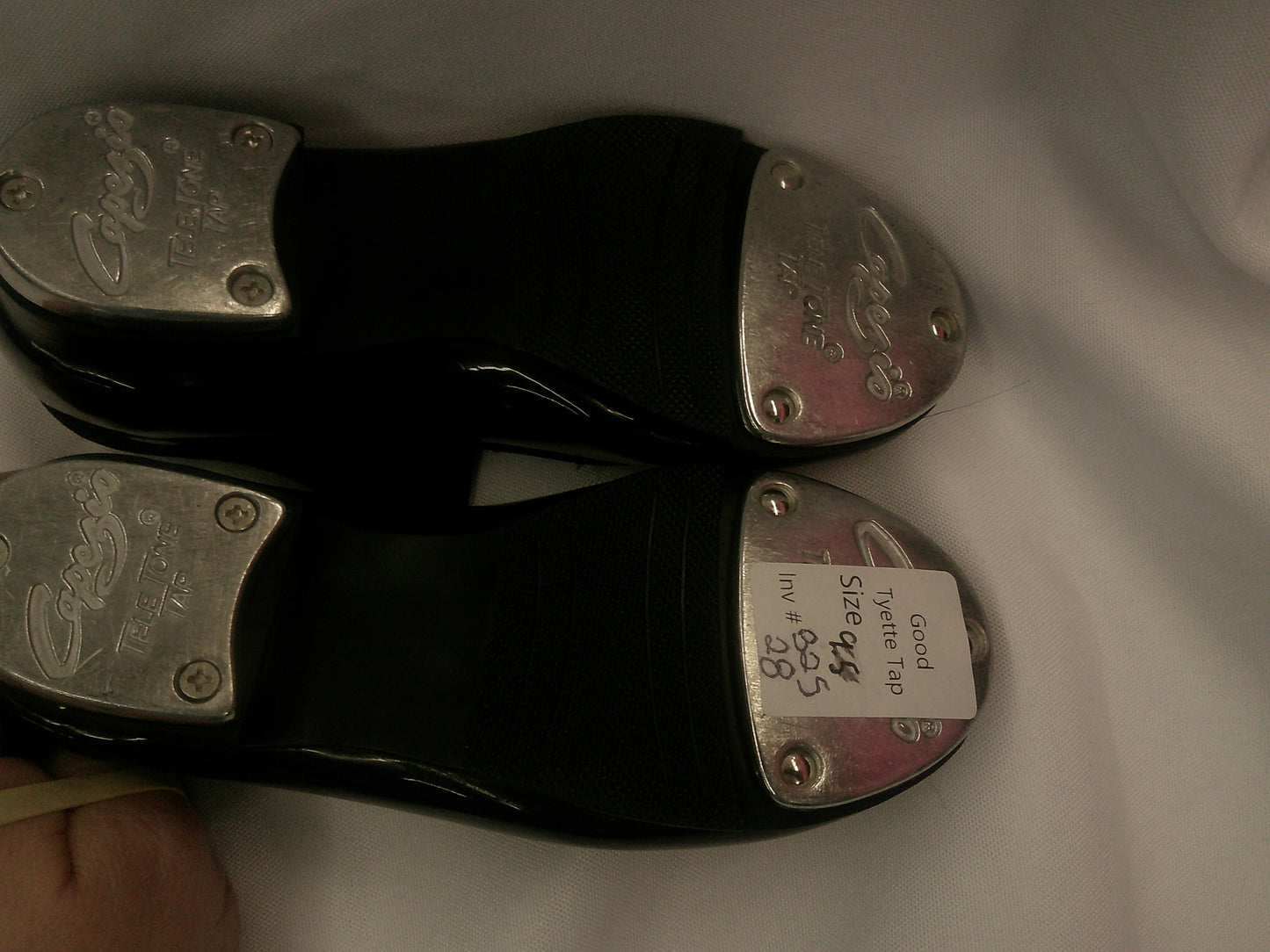 Pre-Owned Tap Shoes Capezio Toddler 9.5M Tyette Man Made Elastic Student