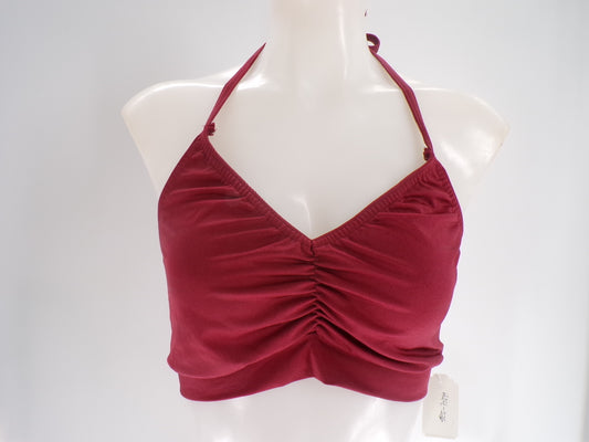 Pre-Owned Crop Top Kelle   Large Adult Maroon  Jazz Cheer