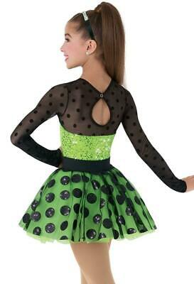 Pre-Owned Costume Weissman  8668 Large Child Lime Green  Jazz