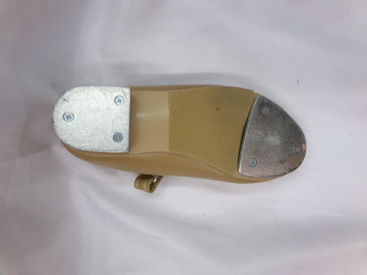 Pre-Owned Tap Shoes Revolution Girls 13M Tan Mary Jane Leather Loop Strap