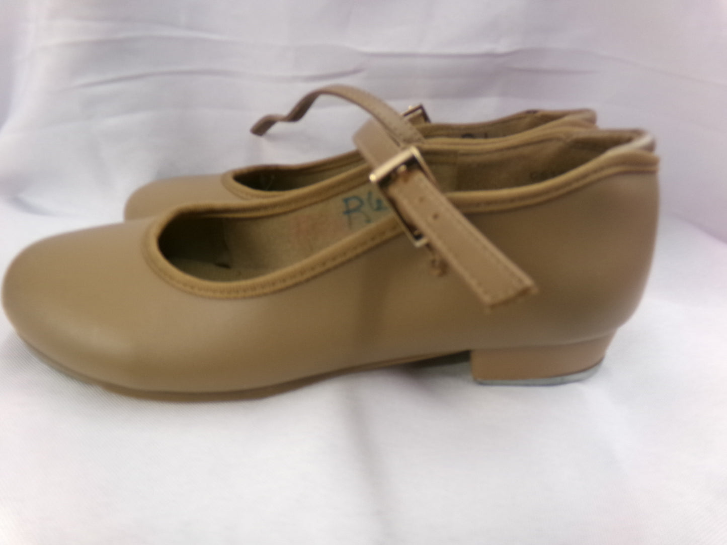 Pre-Owned Tap Shoes Dancing Fair Girl's 1M Mary Jane Leather Buckle