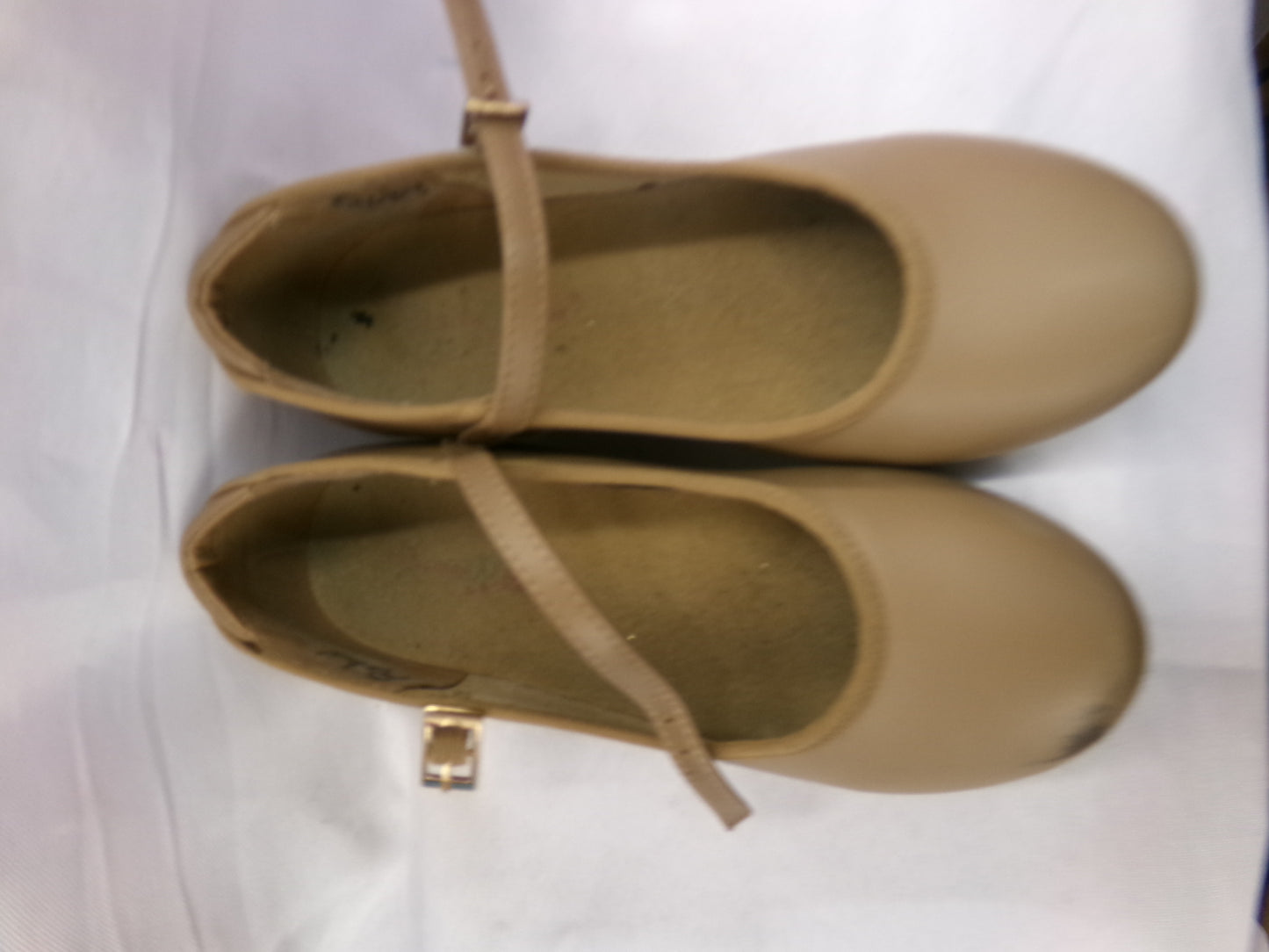 Pre-Owned Tap Shoes Dancing Fair Girl's 1M Mary Jane Leather Buckle