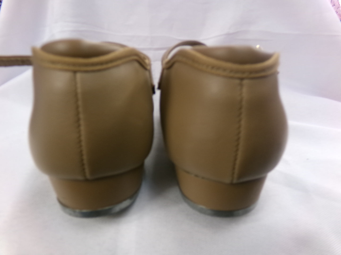 Pre-Owned Tap Shoes Dancing Fair Girl's 1M Mary Jane Leather Buckle