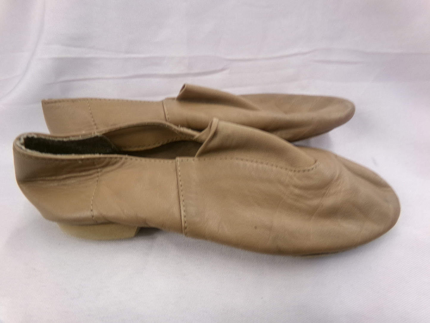 Pre-Owned Jazz Shoes Dancing Fair Big Kid 3M Top Elastic Leather Slip On