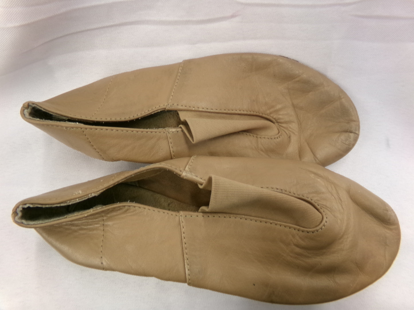 Pre-Owned Jazz Shoes Dancing Fair Big Kid 3M Top Elastic Leather Slip On