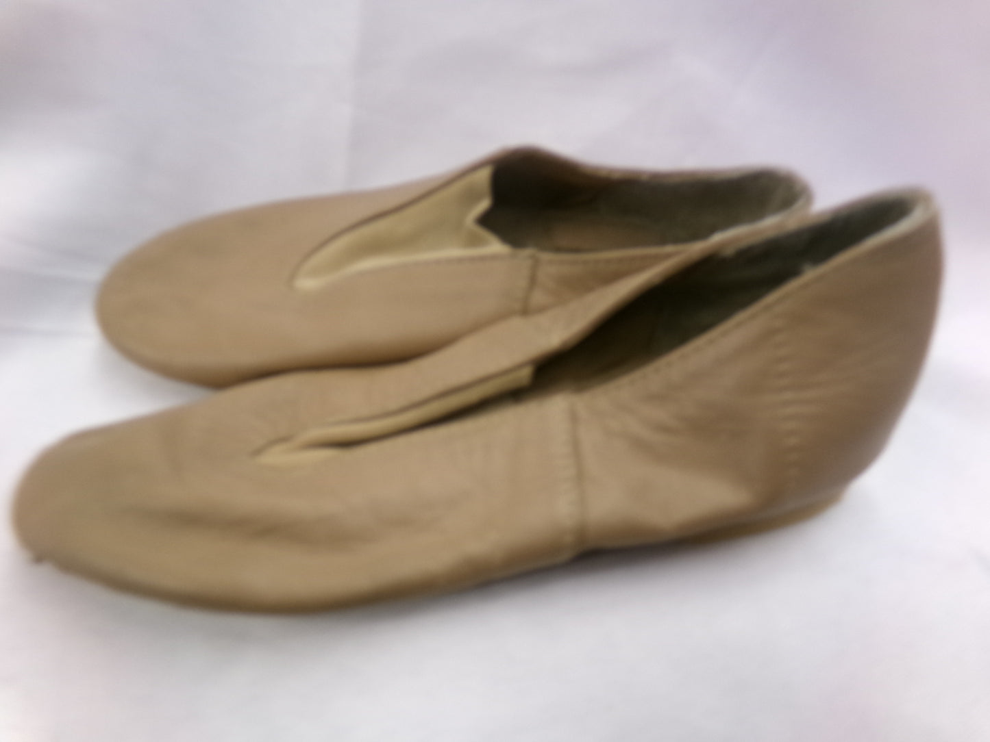 Pre-Owned Jazz Shoes Dancing Fair Little Kid 12M Top Elastic Leather Slip On
