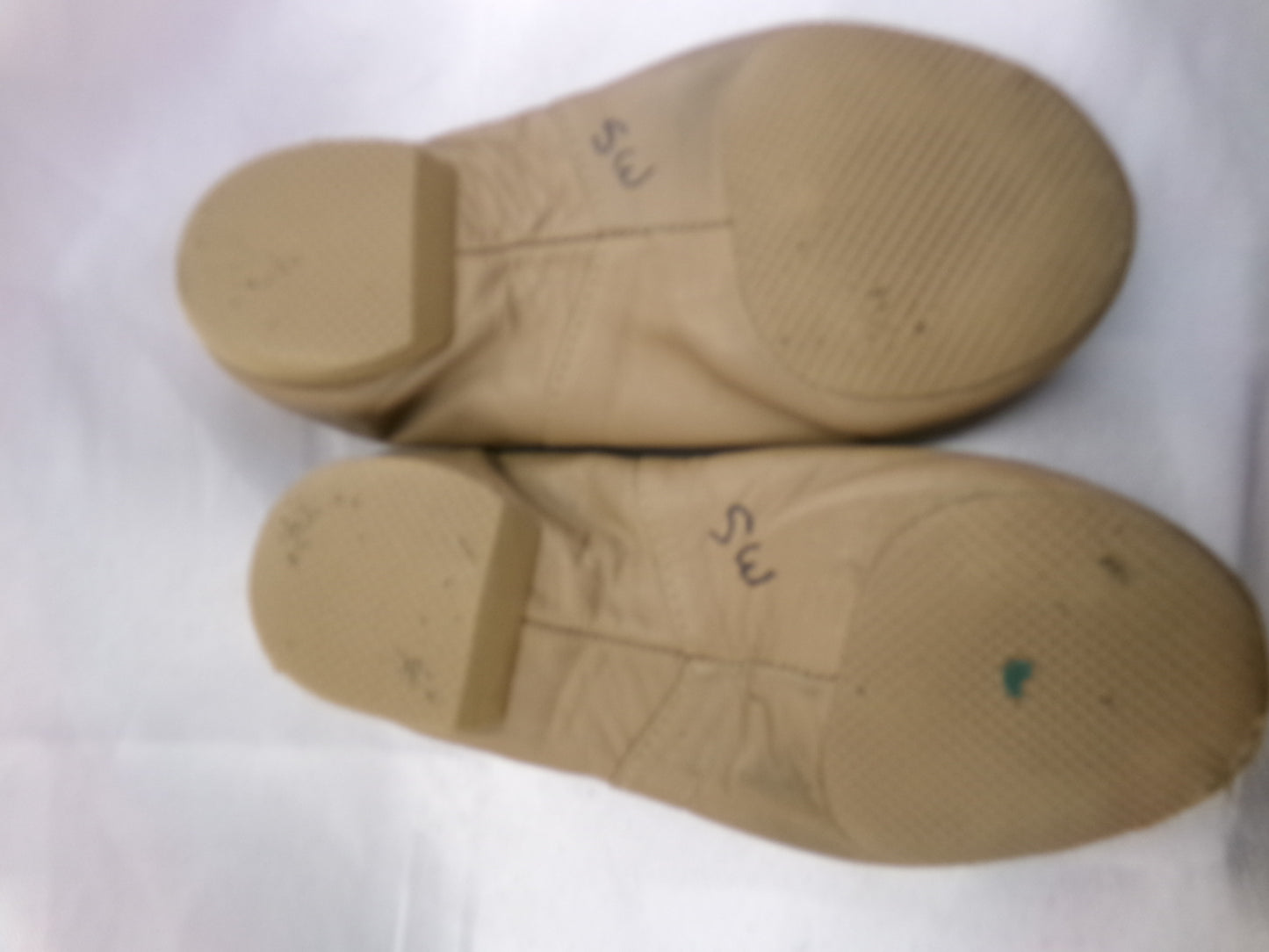 Pre-Owned Jazz Shoes Dancing Fair Little Kid 12M Top Elastic Leather Slip On