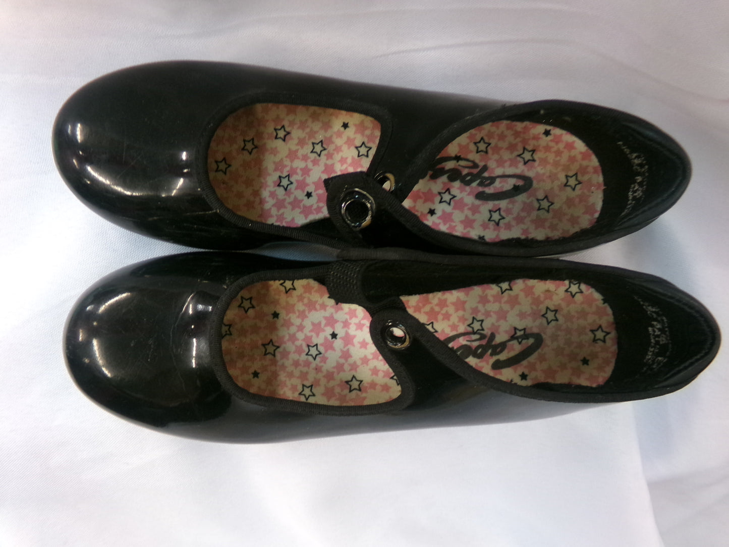 Pre-Owned Tap Shoes Capezio Big Kids 2M Tyette Man Made Elastic Student
