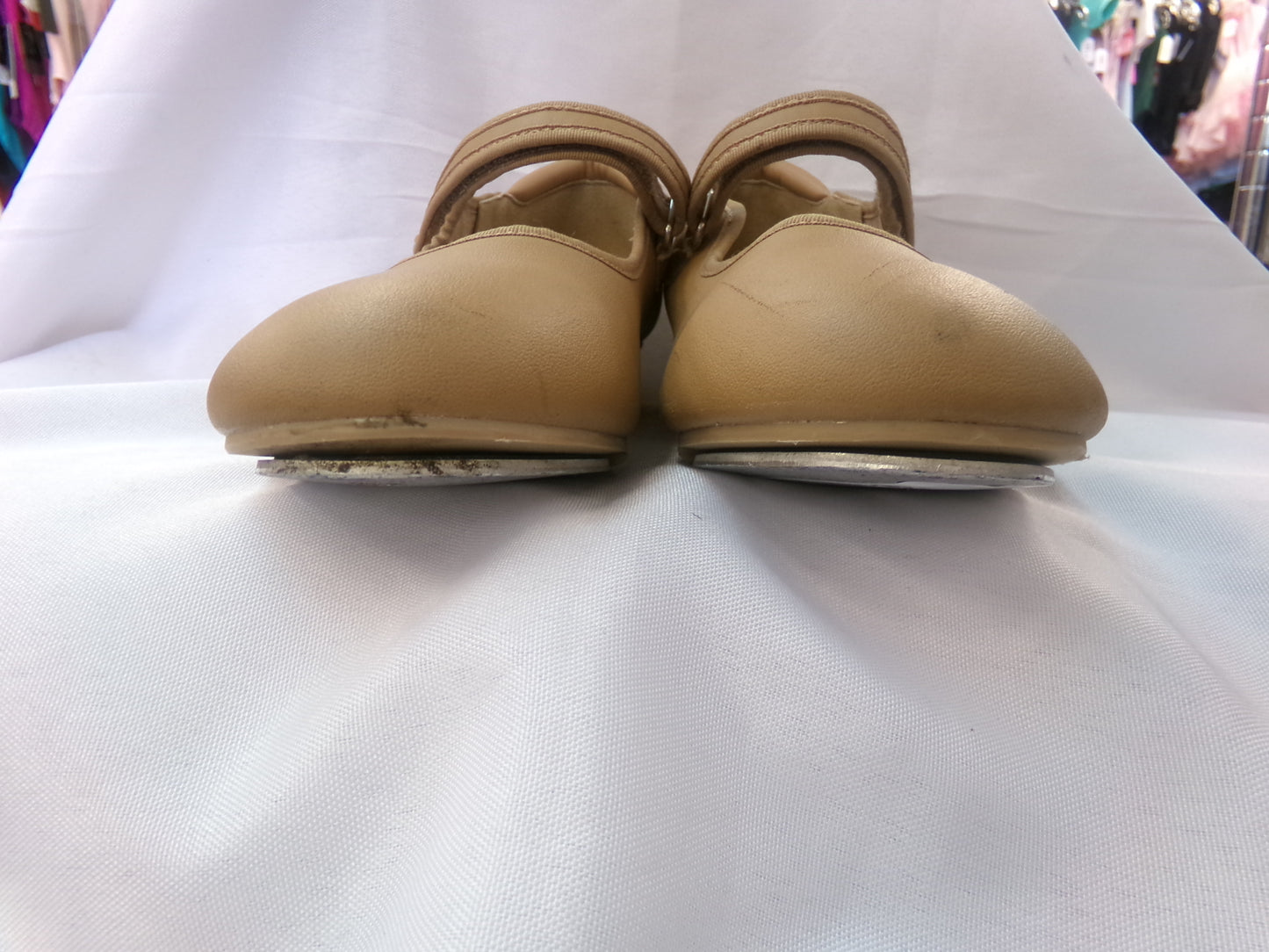 Pre-Owned Dance Tap Shoes Stelle Kids 3M Mary Jane easy Strap Tan