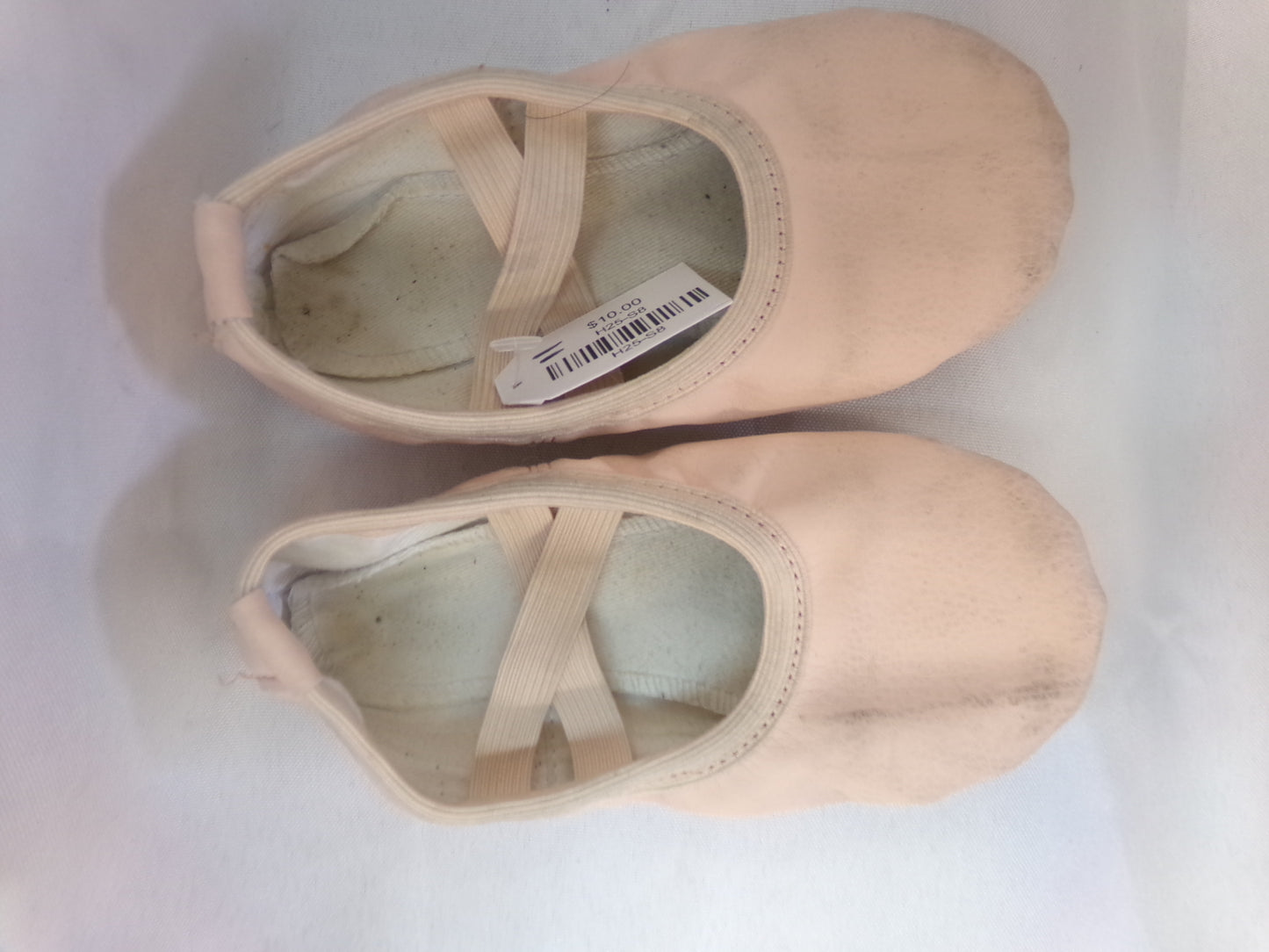 Pre-Owned Ballet Shoes Stelle Youth 11M No Tie Leather Cross Straps Full Sole