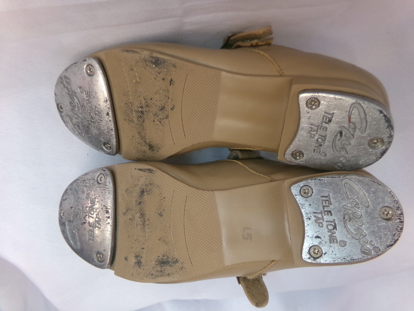 Pre-Owned Tap Shoes Capezio Kids 1.5M Mary Jane Leather Buckle