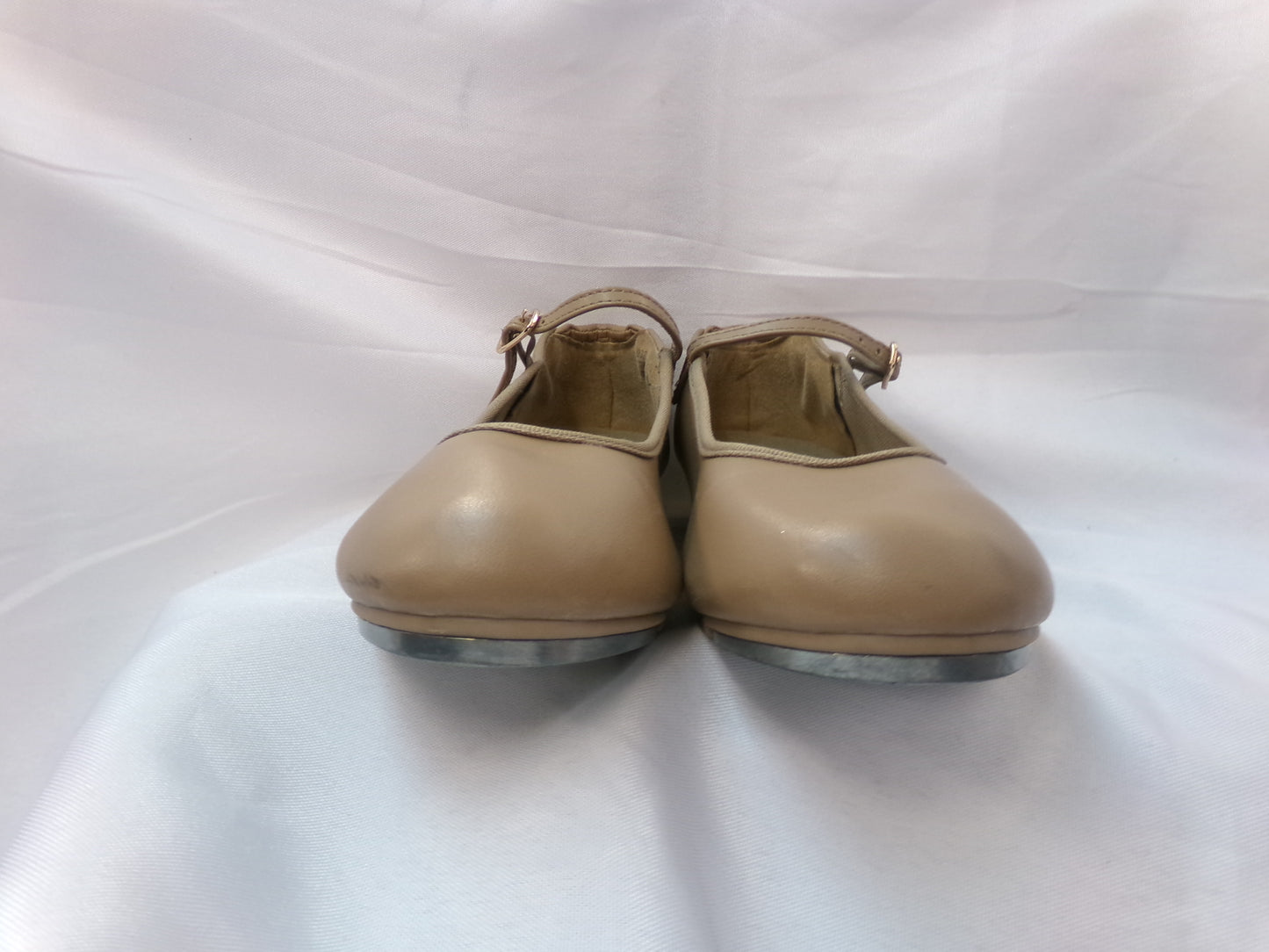 Pre-Owned Tap Shoes Danshuz 752 Girls 3M Tan Mary Jane Buckle
