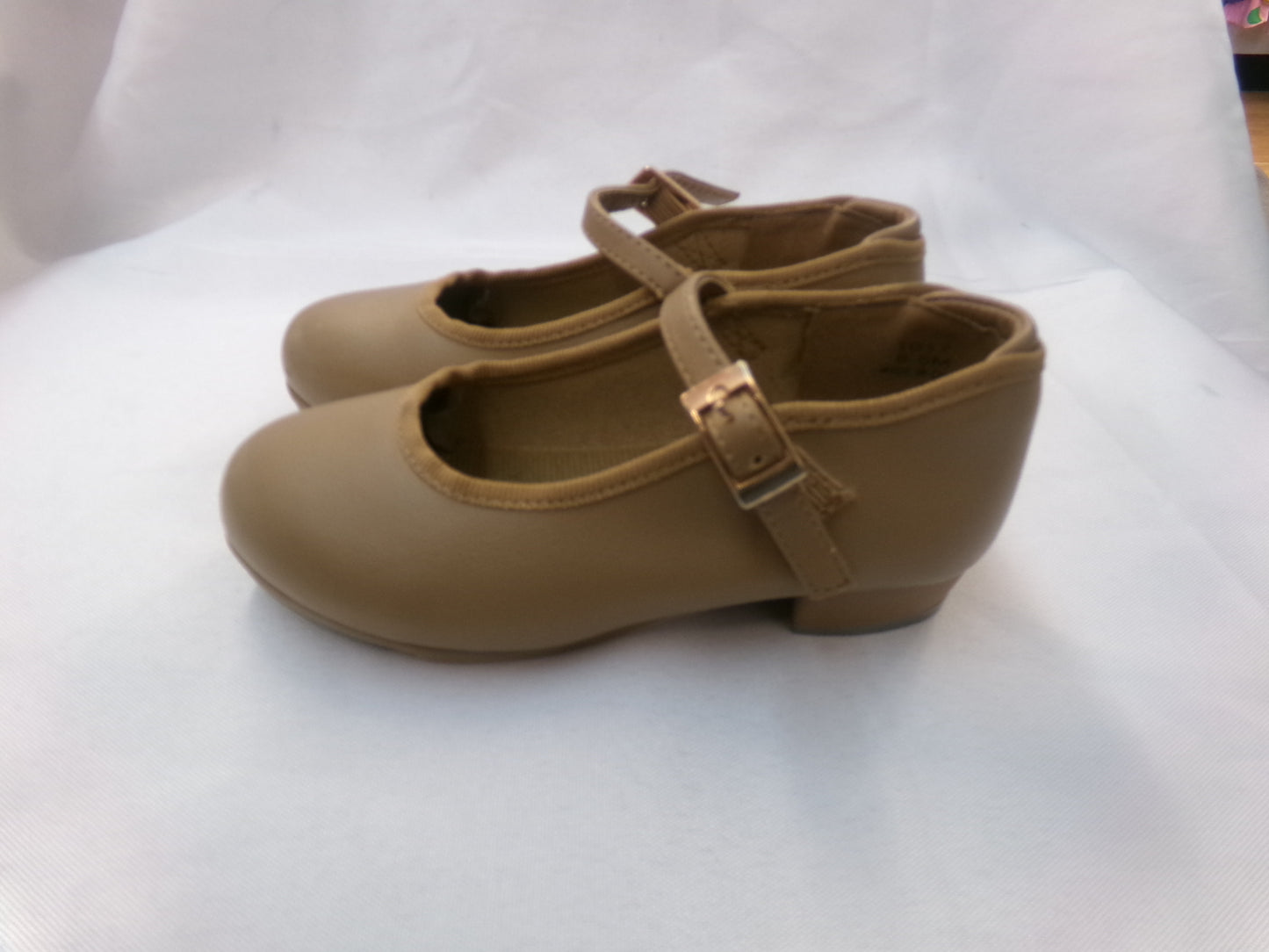 Pre-Owned Tap Shoes Dancing Fair Toddler 8.5M Mary Jane Leather Buckle